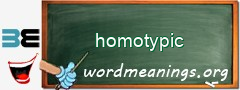WordMeaning blackboard for homotypic